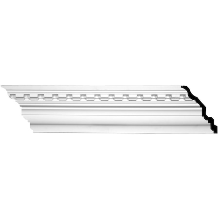 Ekena Millwork SAMPLE - 7 7/8"H x 6 3/8"P x 10 1/8"F x 12"L Dentil Crown Moulding SAMPLE-MLD08X06X10DE
